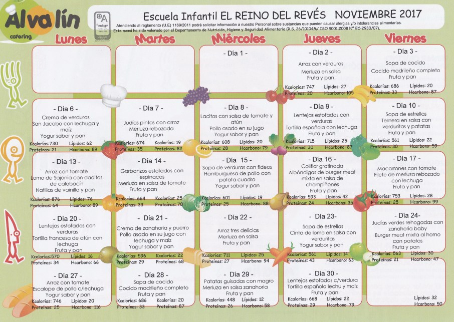 menu noviembre
