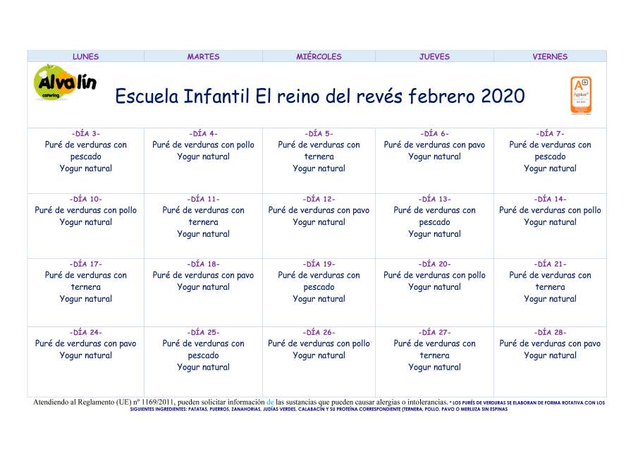 menu febrero 2020 bb